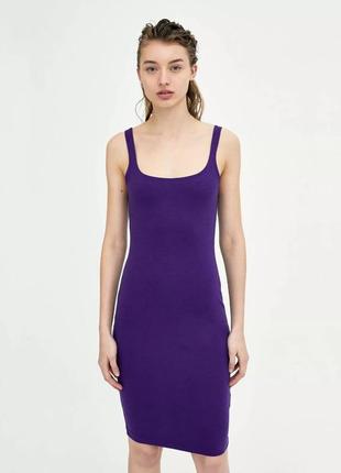 Фиолетовое платье-майка zara