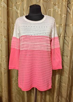 Коттоновый акриловый свитер джемпер пуловер