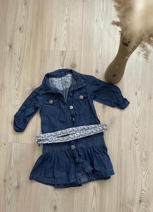 Джинсовый сарафан для девочки 2/3 года