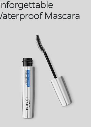 Туш для вій kiko milano unforgettable waterproof mascara
