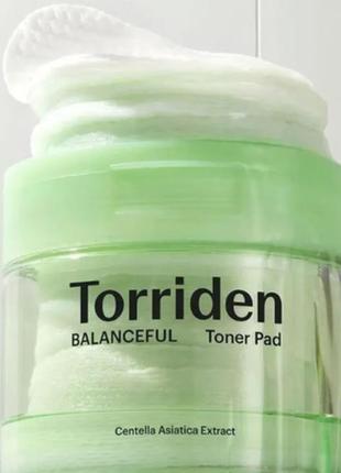 Тонизирующие пэды для лица тарriden balanced - cica toner pad, 60 шт