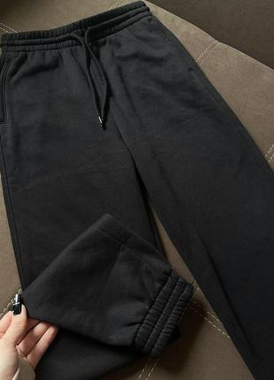 Черные флисовые джоггеры на резинках h&m▪️