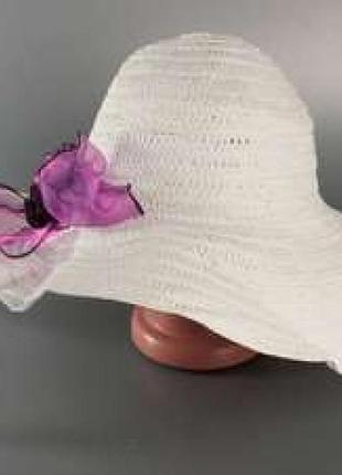 Соломяний капелюх силько 46 см білий