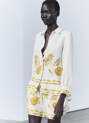 Костюм жіночий льон із шортами zara