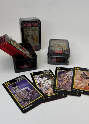 Карти таро манара / tarot manara железная коробка красный срез