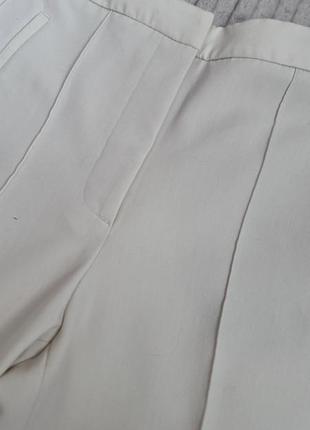 Базові штани брюки zara молочного кольору розмір s 3