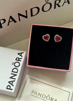 Срібні сережки pandora кульчики пандора гвоздики срібло срібні сережки
