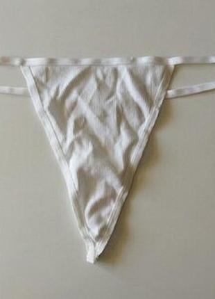 Бавовняні стринги білі