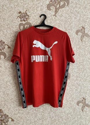 Футболка с лампасами big logo puma