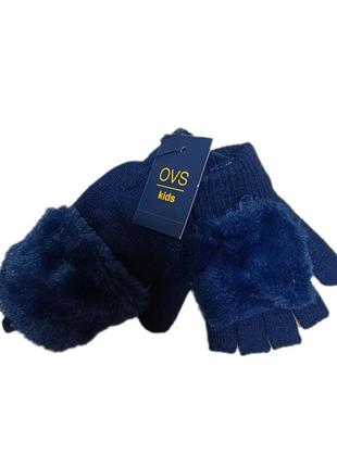 Перчатки перчатки 2в 1 синие ovs