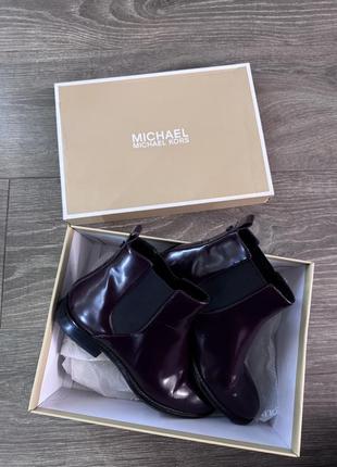 Бордовые ботинки michael kors