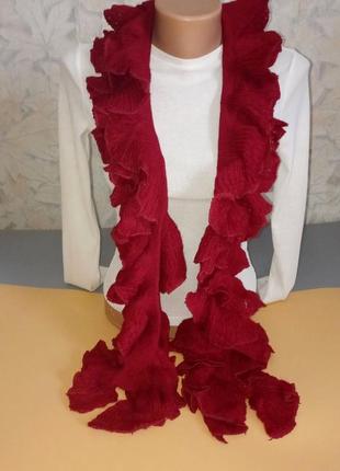 Шарф новый женский с воланами красивый аксессуар+подарок