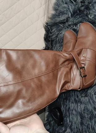 New look, wide fit uk7. 40p сапоги коричневые на широкую ногу