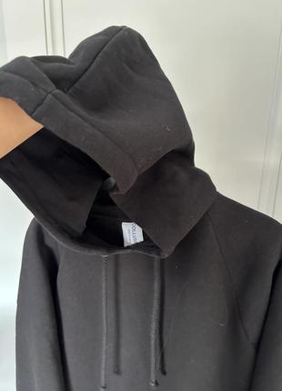 Теплая кофта худи удлиненное платье 3