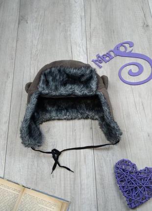 Детская шапка ушанка для мальчика зимняя светло коричневая размер s\m (6-7 лет)