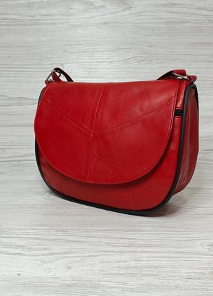 Сумочка жіноча червона натуральна шкіра 103054