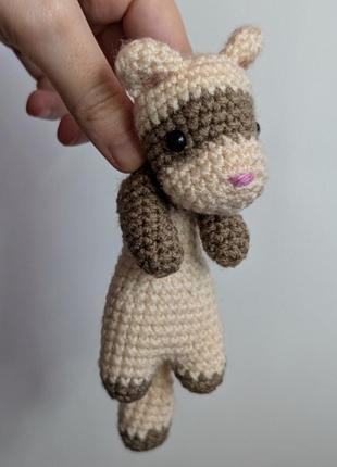 Хорёк маленький игрушка вязаный брелок игрушка антистресс