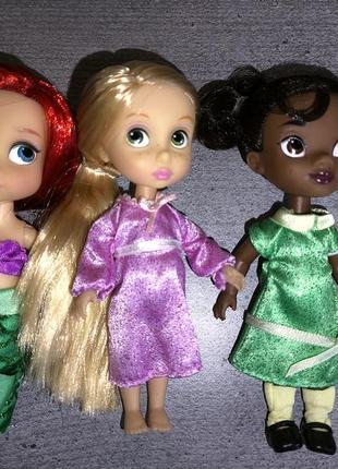 Дисней, міні аниматори, рапунцель, ариэль, тиана