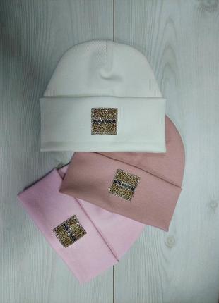 Дитяча весняна шапка для дівчинки 🐆 46-50р.