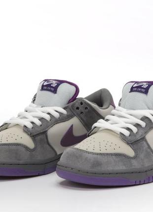 Кроссовки nike sb dunk grey purple3 фото