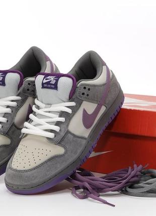 Кроссовки nike sb dunk grey purple4 фото