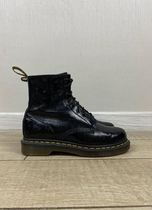 Dr. martens ботинки ботинки цветочный принт черные кожа
