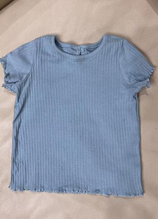 Футболка в рубчик 9-12 міс ріст 74-80 від джордж на дівчинку