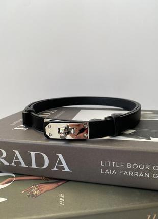 Ремень черный кожаный herme s