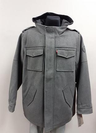 Levi's парка на высокий рост, оригинал, демисезон, шерстяная, с капюшоном