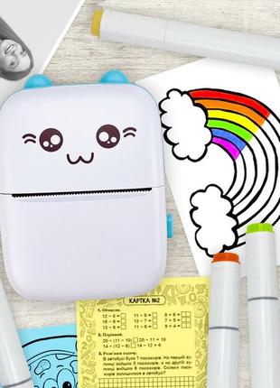 Портативный мини-принтер jetix mini printer с bluetooth для термопечати
