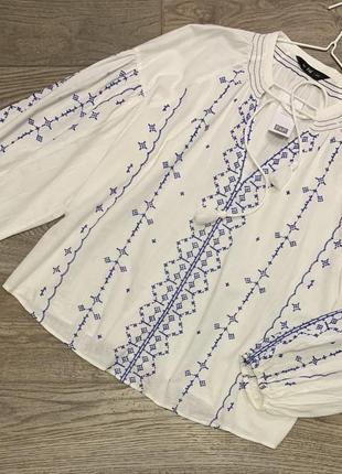 Блуза/рубашка/вышиванка f&f р. 18/46/3xl- 20/48/4xl