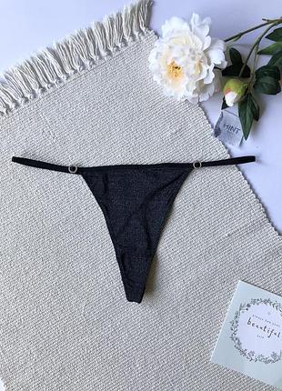 Xl / xxl очень красивые стринги с люрексом и фурнитурой с камушками