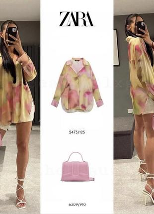 Шикарная атласная блуза zara 🍇
