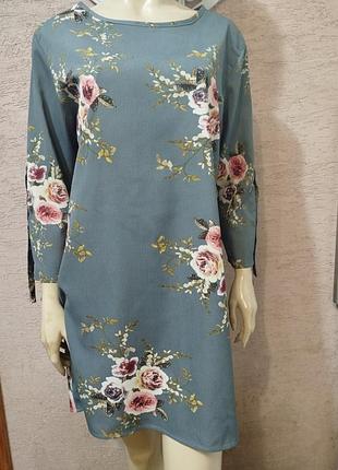 Серое платье l-xl 5679 2