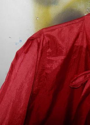 Винтажная красная блуза с широкими рукавами4 фото