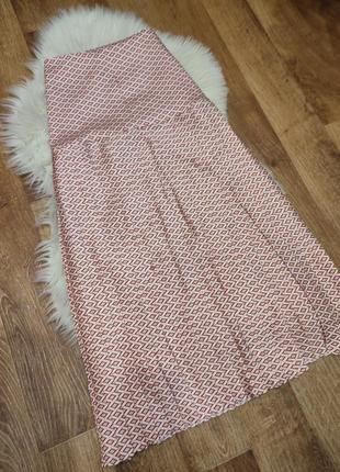 Сатиновая юбка миди юбка в складку плиссёровка с разрезом s/m(10)