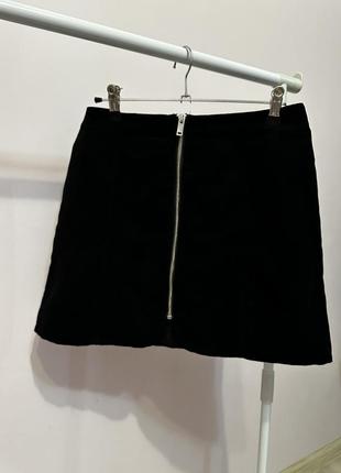 Замшева спідниця h&m юбка на змійці