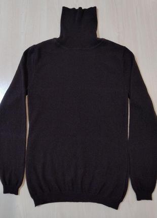 Коричневый свитер / гольф / водолазка woolovers можно стирать унисекс