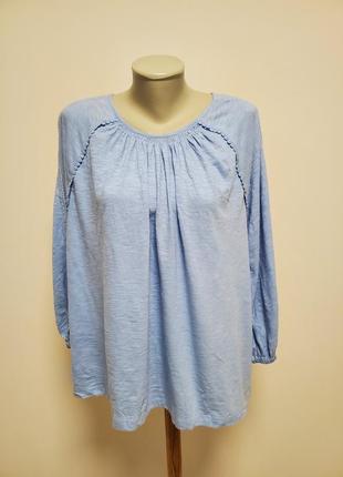 Шикарна брендова трикотажна котонова блузка батал