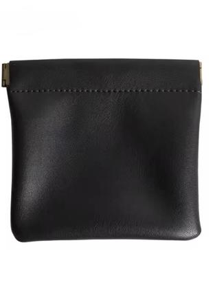 Маленька  косметичка/футляр для дрібничок на магніті матеріал шкірозамінник колір чорний