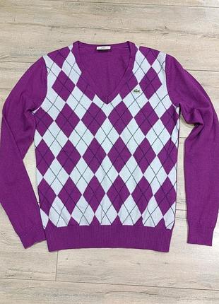 Свитер пуловер в ромбы lacoste