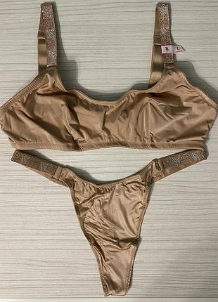 Комплект білизни victoria’s secret бралет s, l, трусики s, m, l. вікторія сікрет