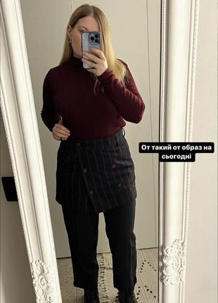 Мини юбка шерстяная