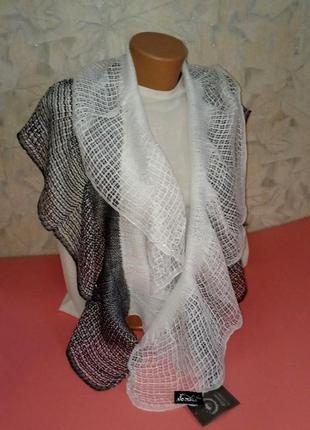 Дуже красивий ошатний новий жіночий подвійний ажурний шарф+подарунок