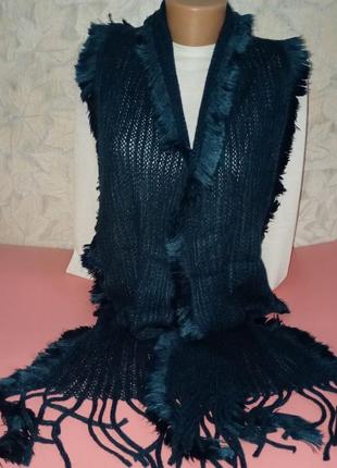 Шарф новий жіночий довгий малахітового кольору красивий аксесуар + подарунок