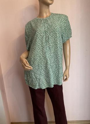 Нежная вискозная блузка- оверсайз/ l/brend free quent