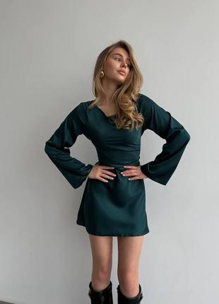 Шовкова сукня на завʼязках