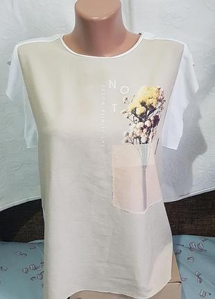 Блуза с букетом zara