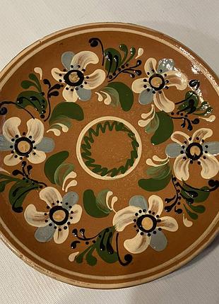 Настенная керамическая росписная тарелка, платской из-д. закарпатья, 60-70ти гг.