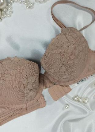 32b / 70b прекрасний мереживний бюстгальтер бежевого кольору пуш ап next